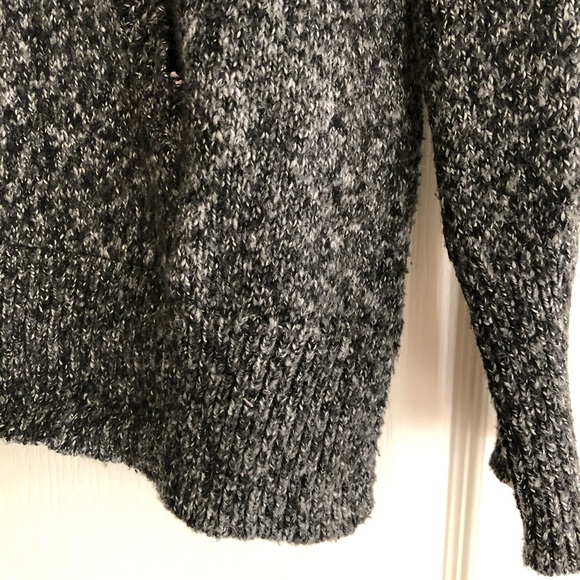 Grey Marled Hooded Sweater - Picture 8 of 15